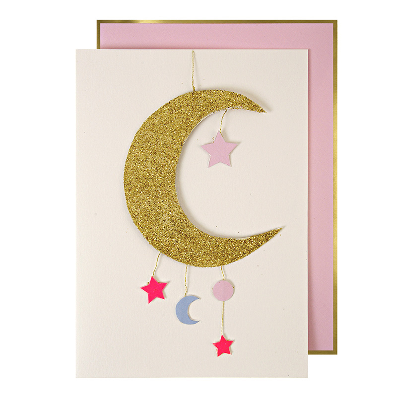 Baby Girl Mobile Greetings Card