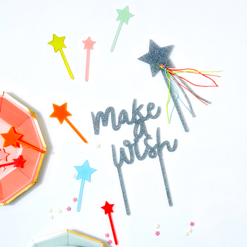 Make A Wish Acrylic Toppers