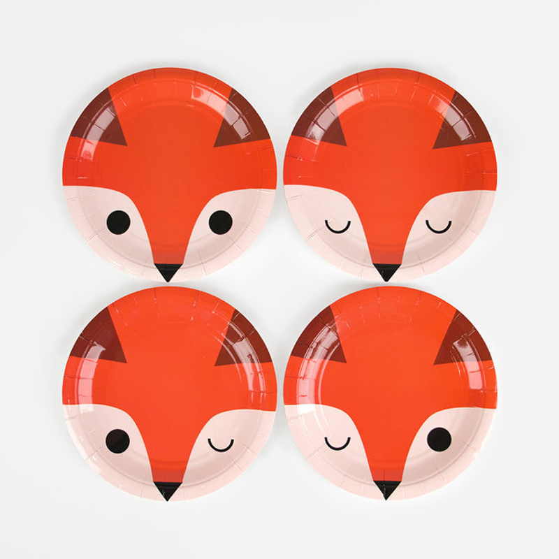 Small paper plates - Mini fox