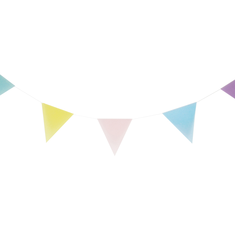 Pastel colour paper bunting