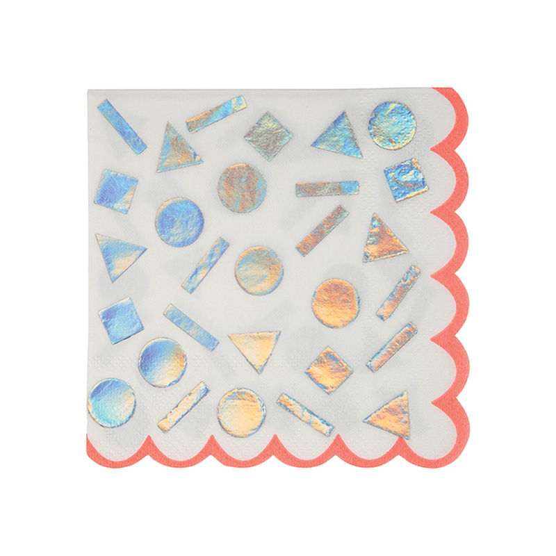 holographic confetti napkins