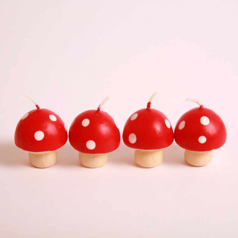 Mini toadstool candles