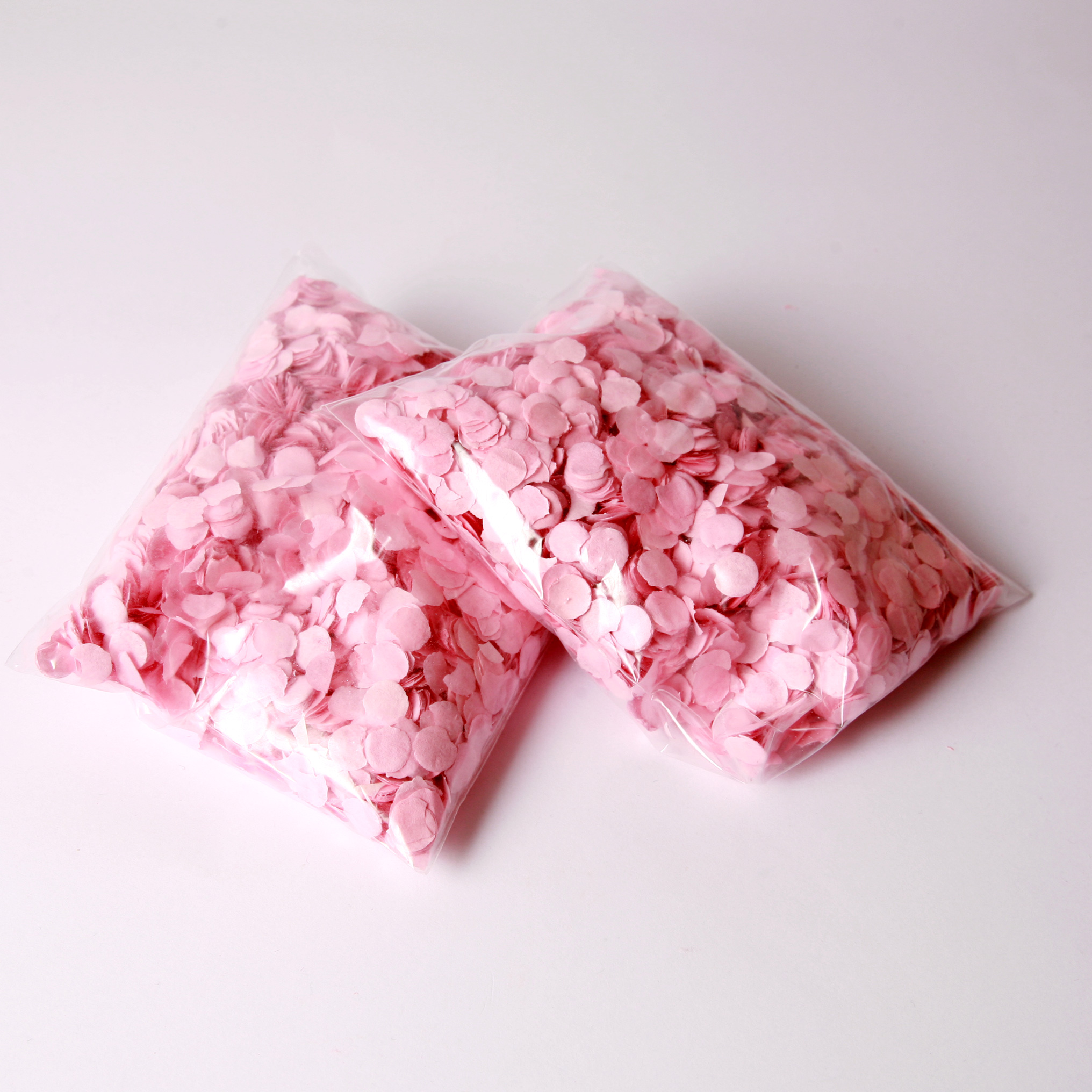 pale pink paper confetti