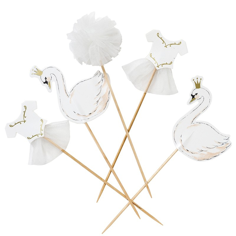 Swans Cake Toppers