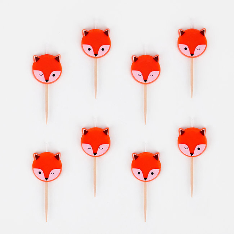 8 mini fox candles