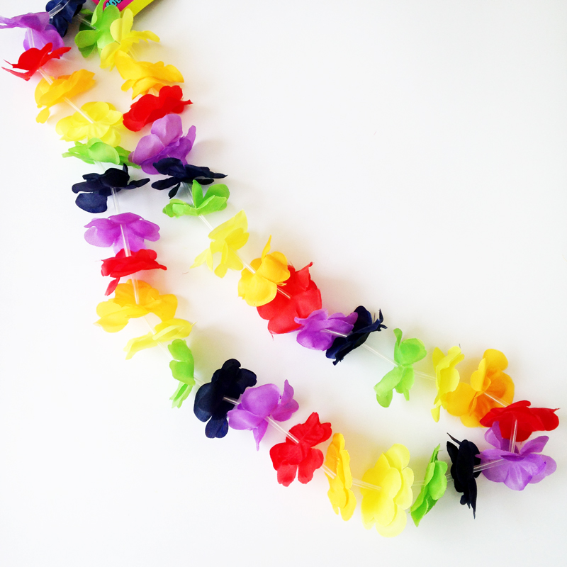 Rainbow flower lei