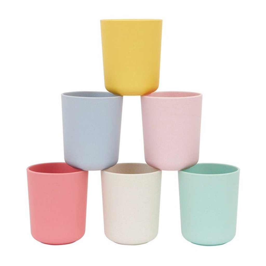 Reusable Bamboo Cup Set (set of 6)