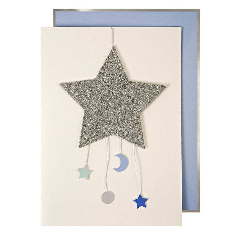 Baby Boy Mobile Greetings Card