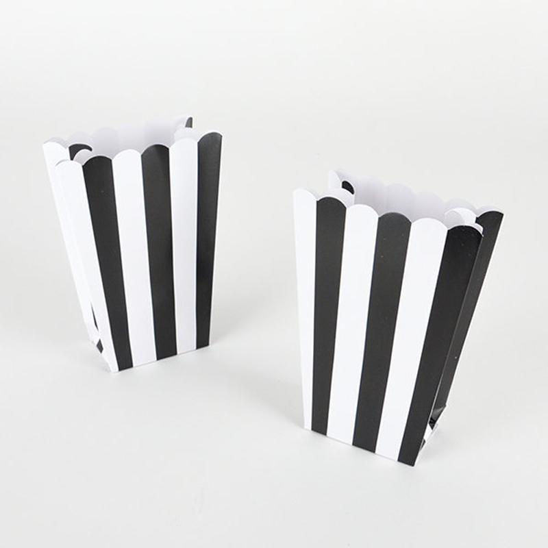 5 black striped treat holders