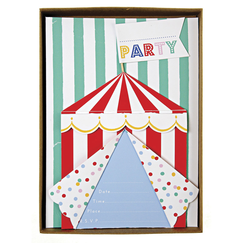 circus party invitations