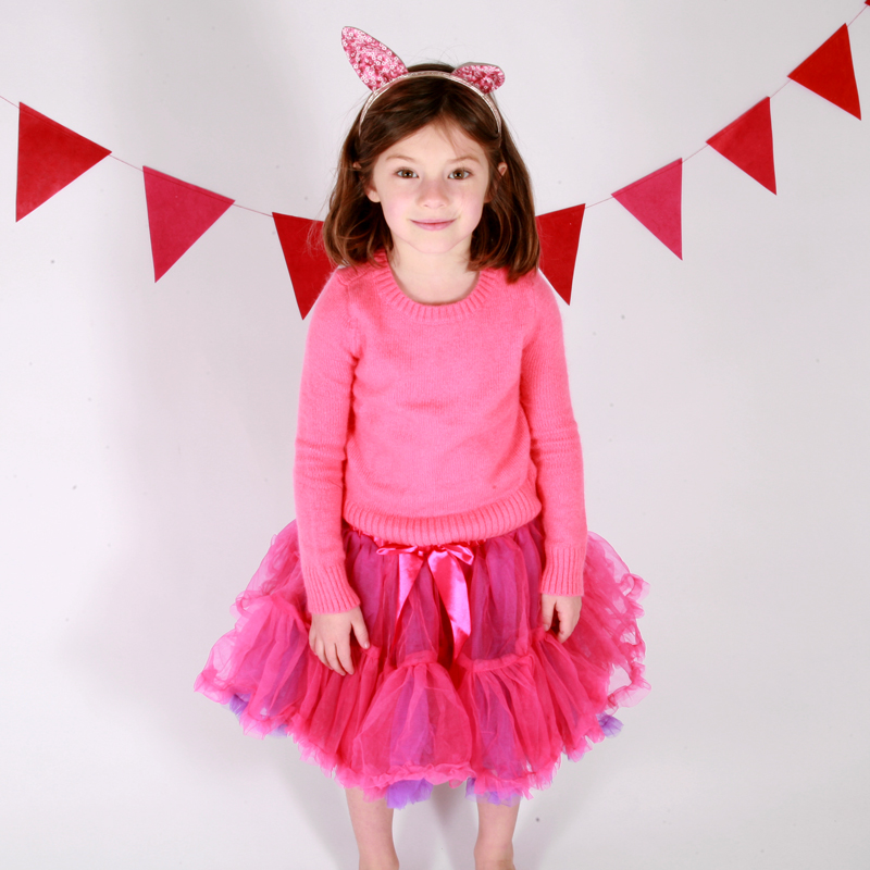 Cerise and Violet Frilly Tutu Skirt