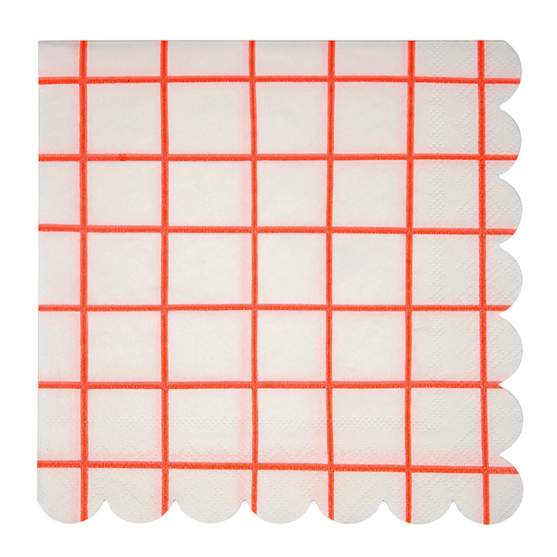 Coral Grid Large Napkins