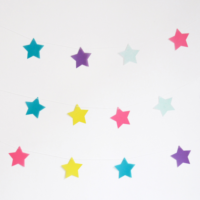 multicoloured star garland