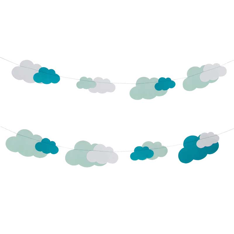 Cloud paper garland