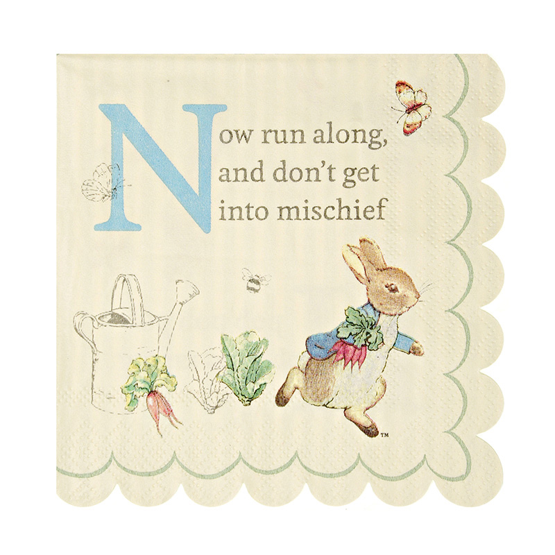 20 Peter Rabbit napkins