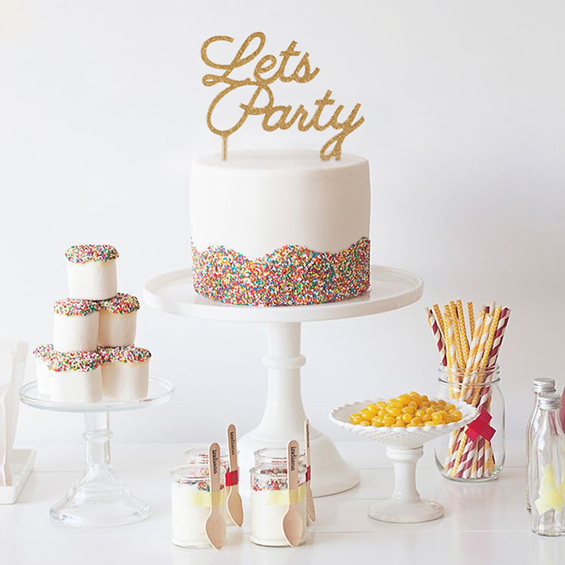 Lets Party Cake Topper