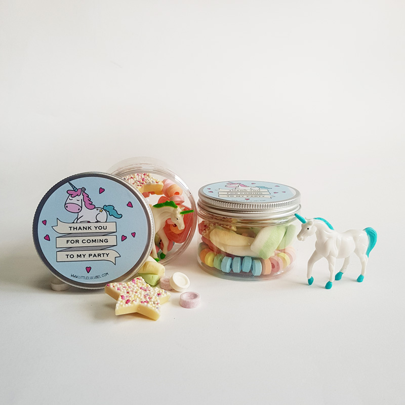 Unicorn sweet treat pots