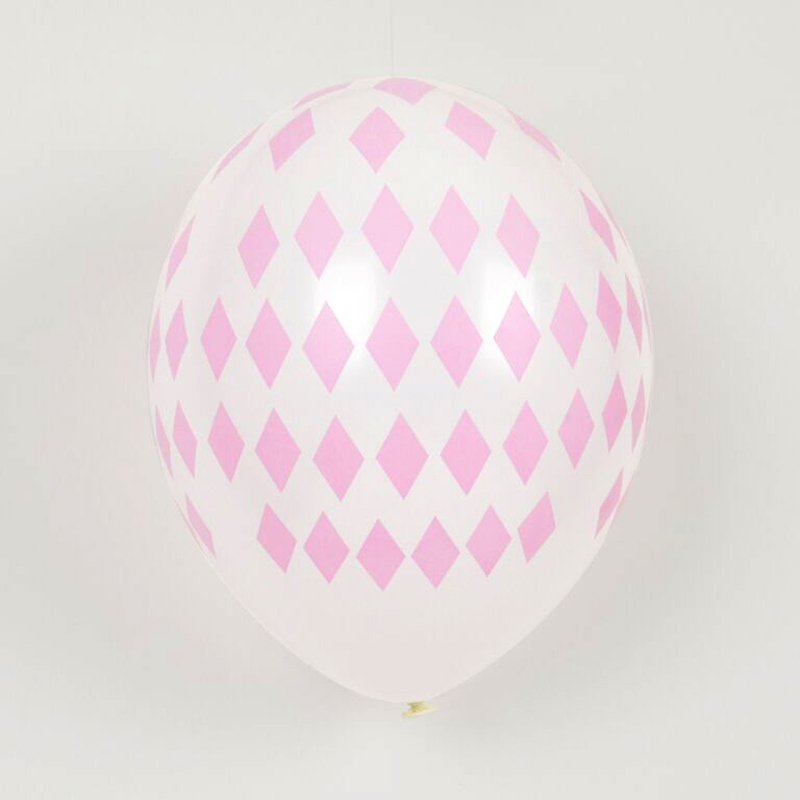 5 pink diamonds balloons