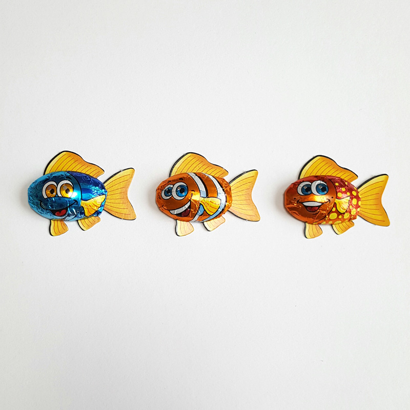 Set of 3 Chocolate rainbow fish