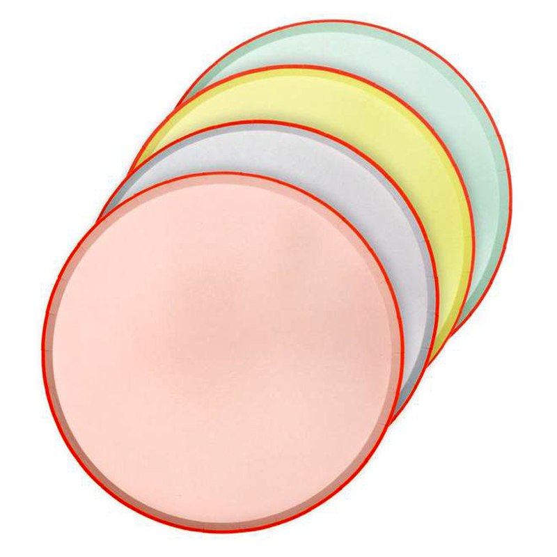 Pastel Neon Edge Dinner Plates