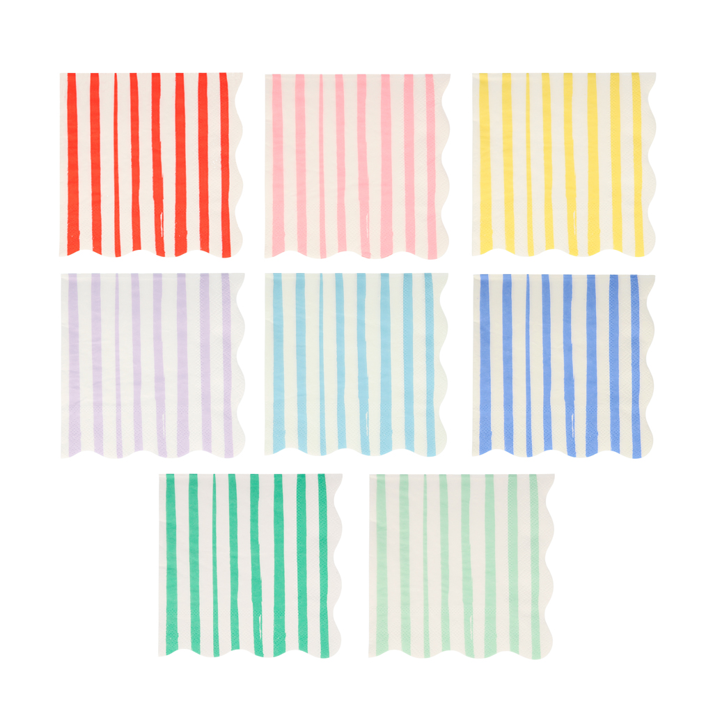 Mixed Stripe Small Napkins