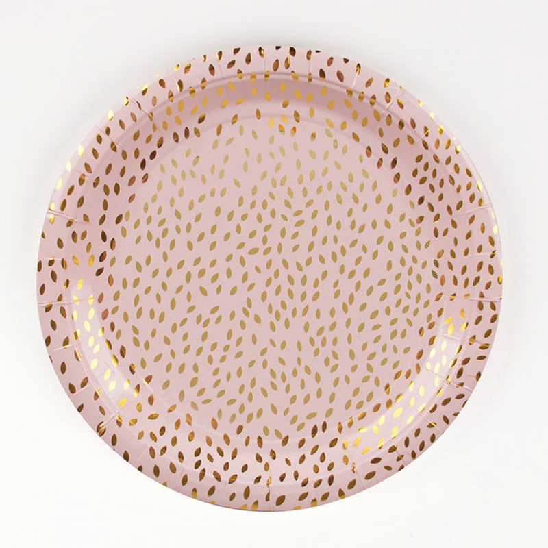 paper plates - golden seeds