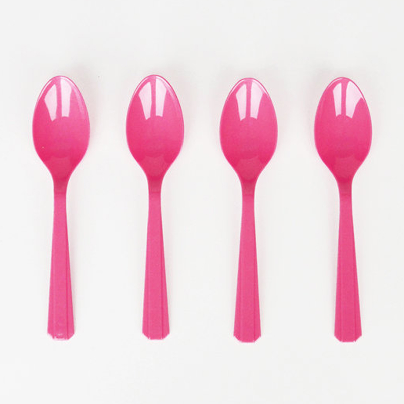 Hot pink spoons set