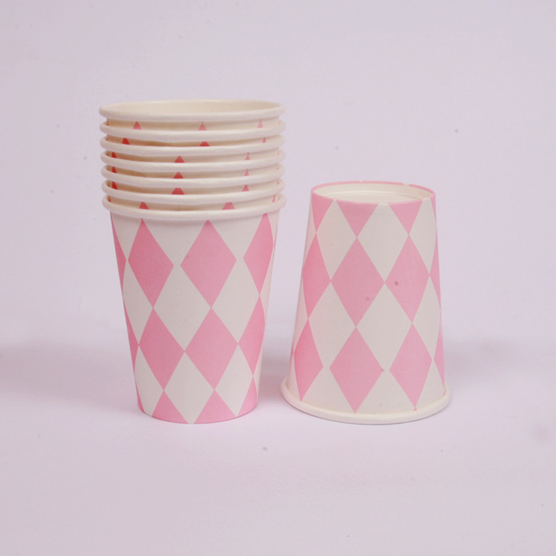 8 pink diamond cups