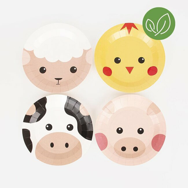 mini farm animal plates - Little Lulubel