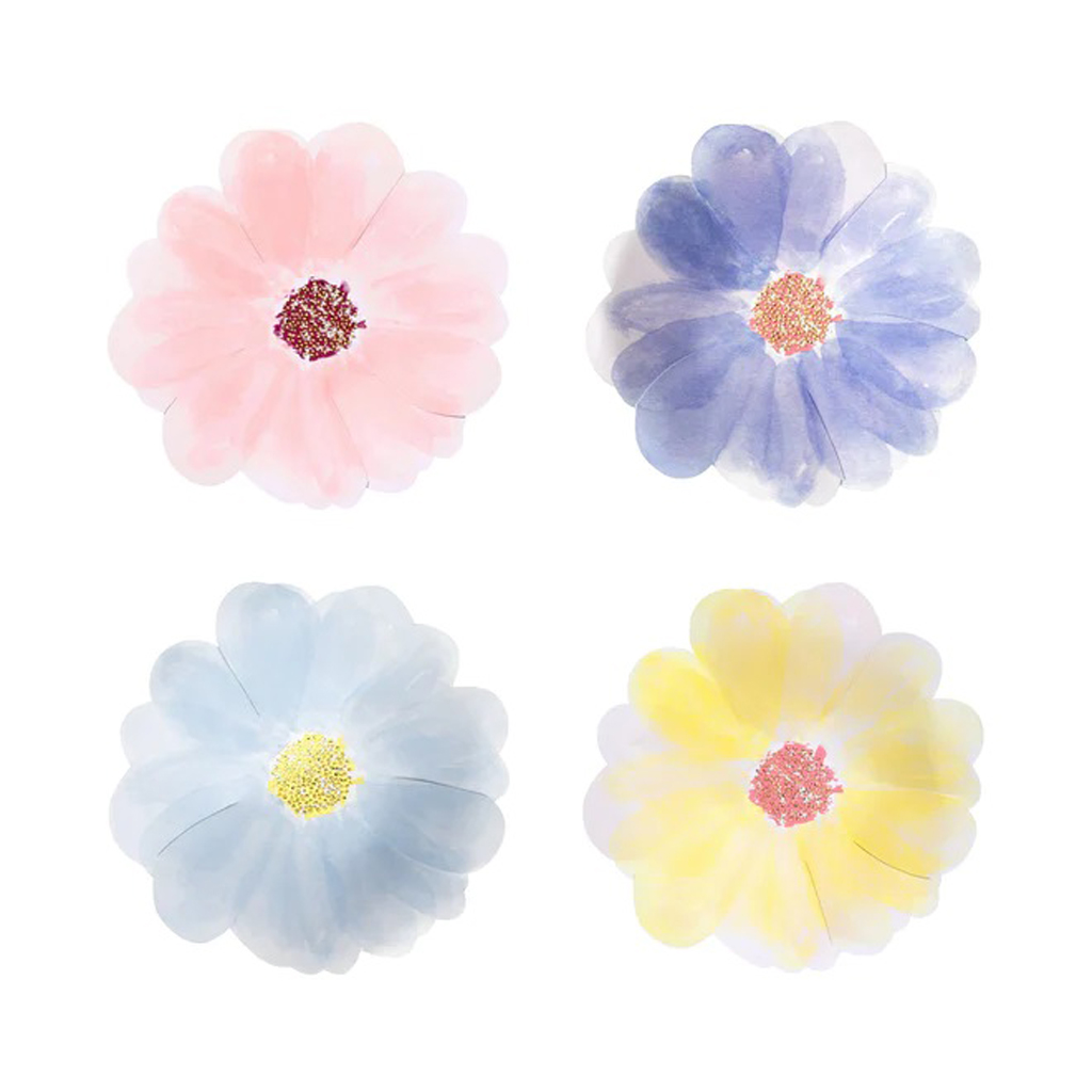 Pastel flower shaped Plates