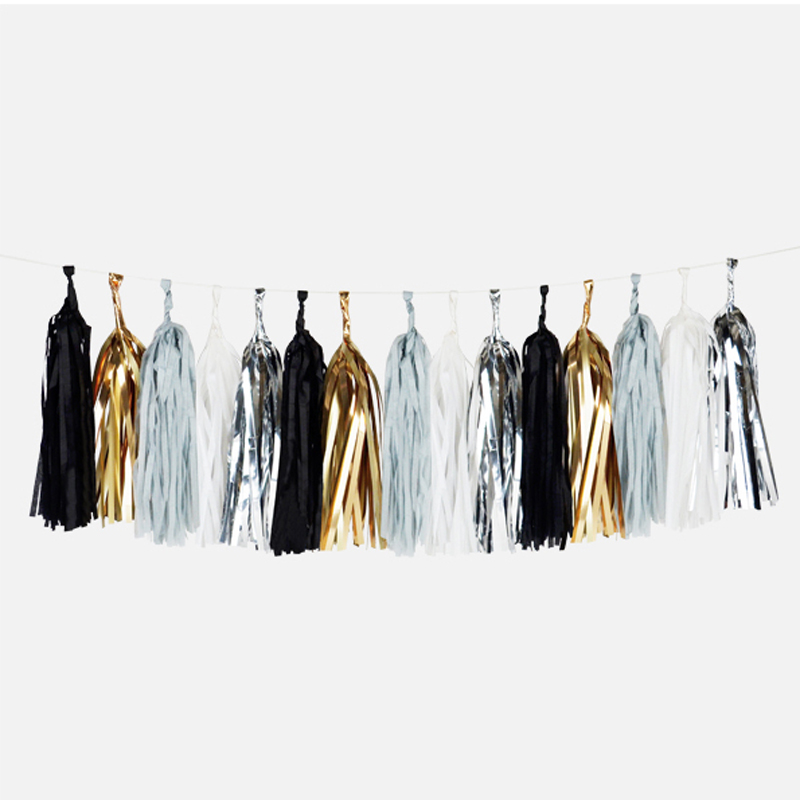 Black tassel garland