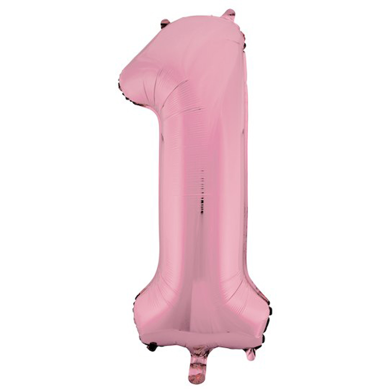 Supershape Pale pink number 1 foil balloon