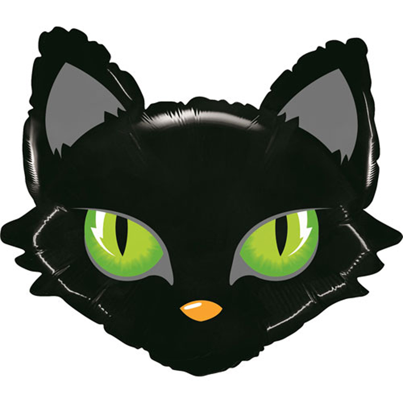 Black Cat Head Foil Balloon