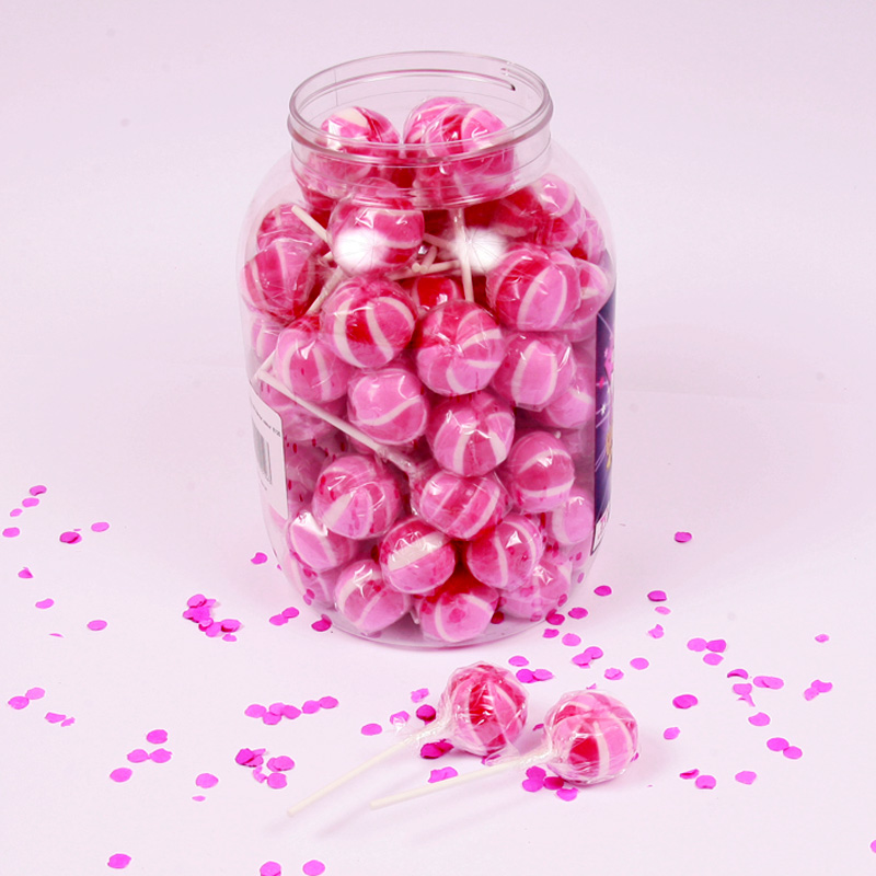 Gourmet raspberry lollipops