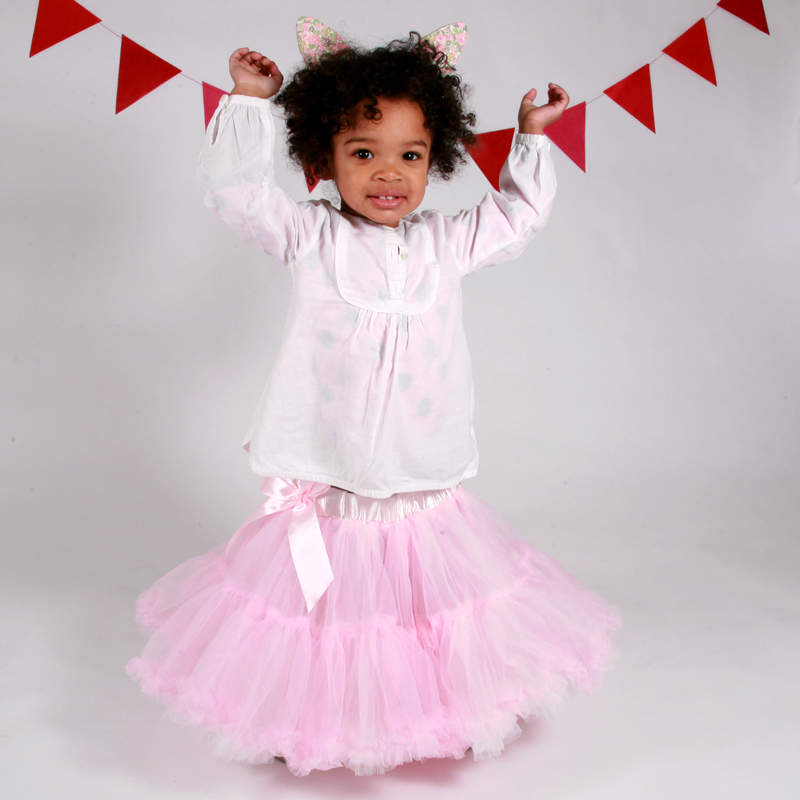 Pink and Cream Frilly Tutu Skirt