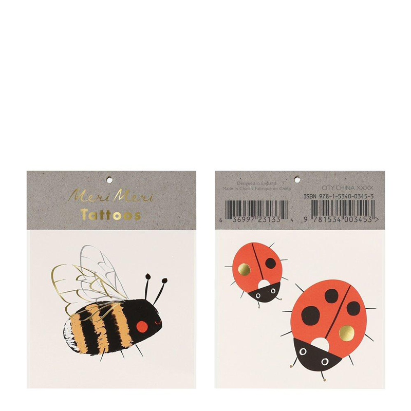 Bee and Ladybird tattoos