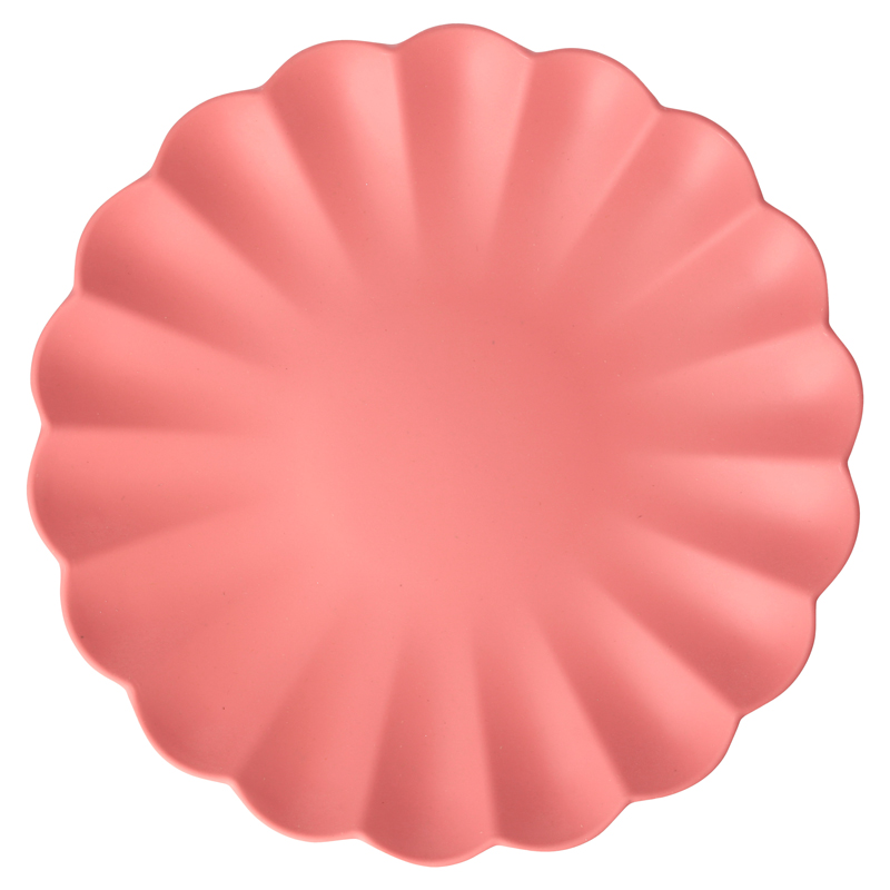 coral large reusable bamboo plate