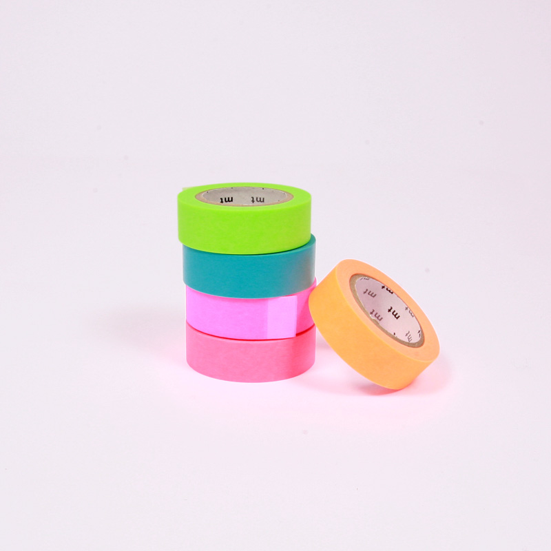 Set of 5 neon washi tapes