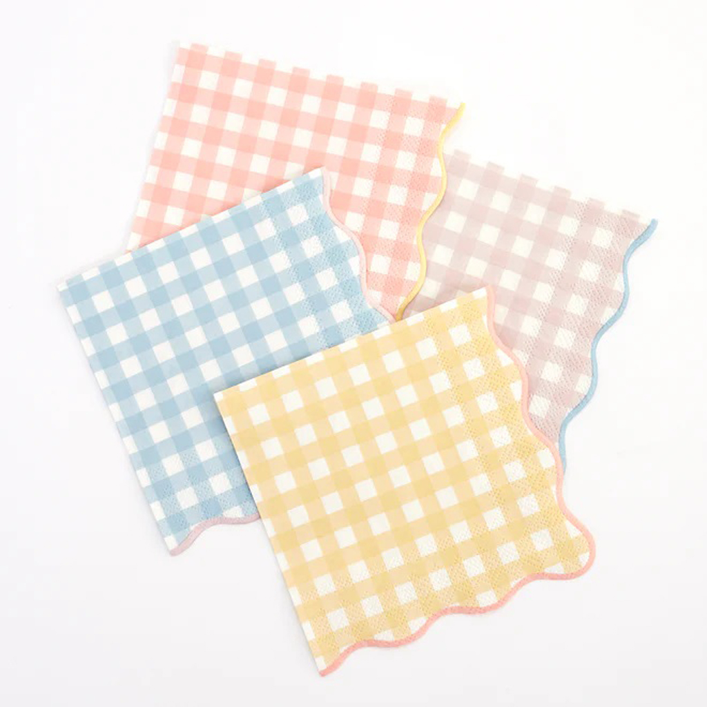 Gingham pastel Small Napkins