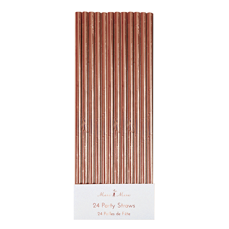 Rose Gold Party Straws