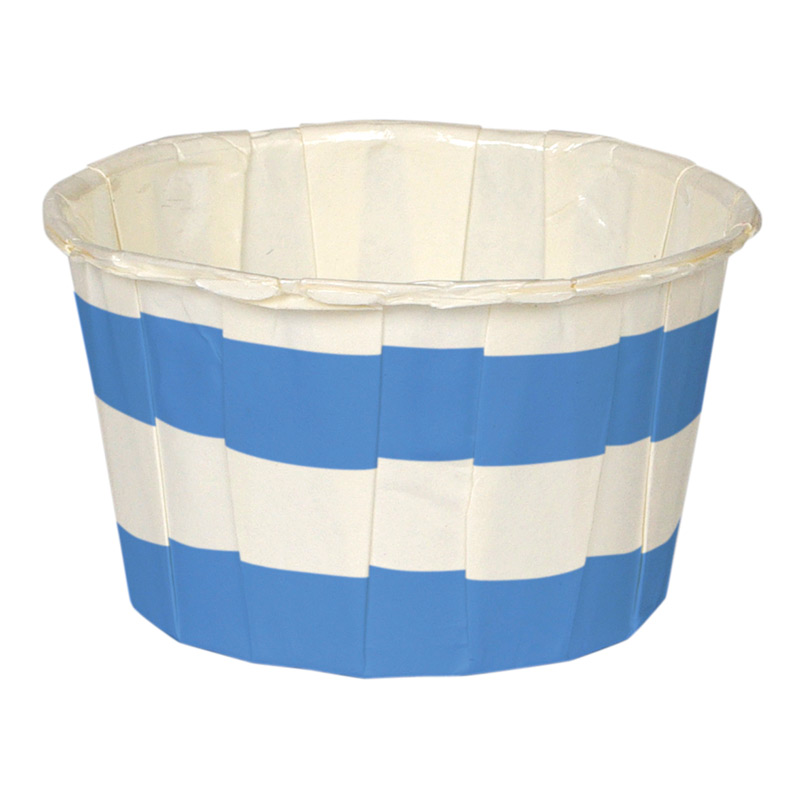 24 Blue Stripe Candy Cups