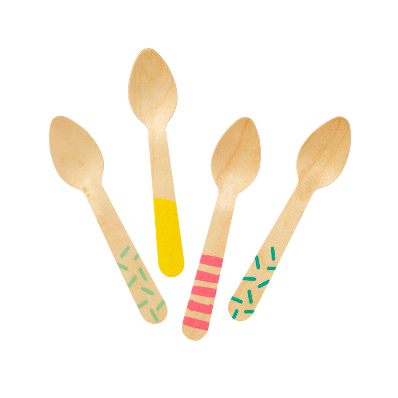 Ice Cream Wooden Teaspoons