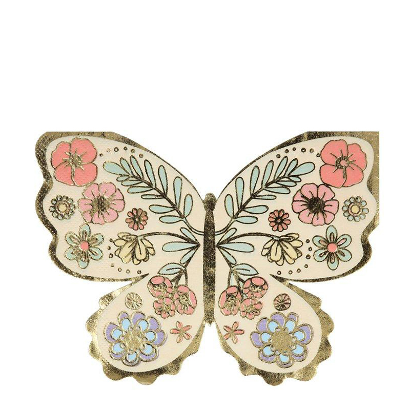 Floral Butterfly Napkins