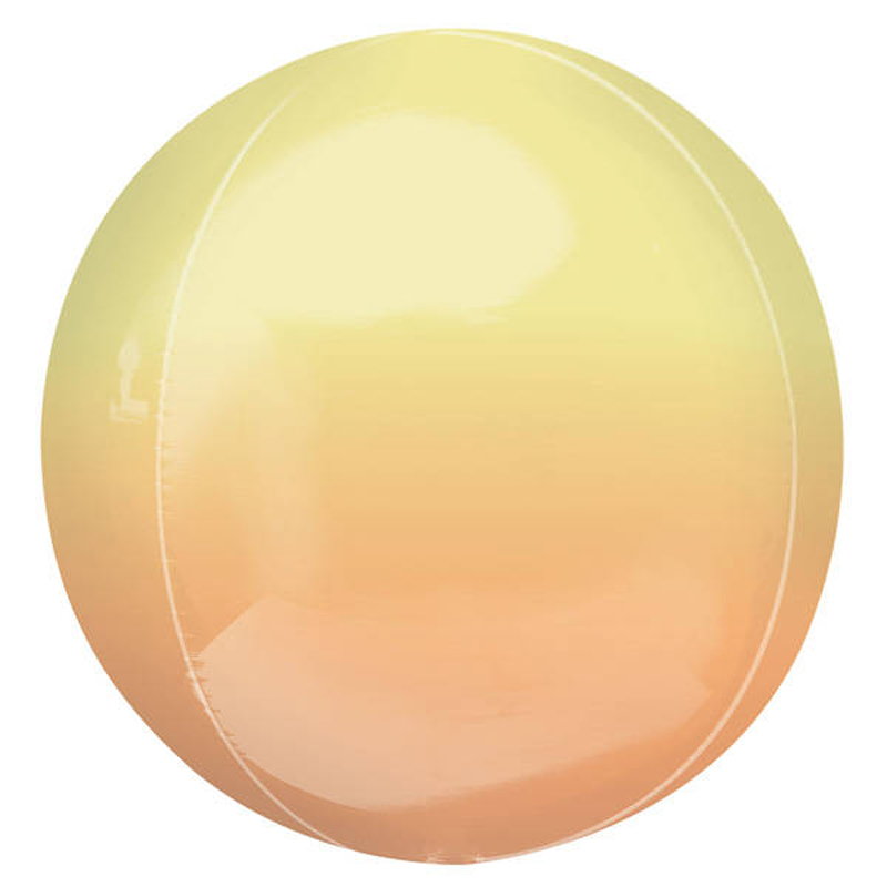 Orbz Ombre yellow and orange Foil Balloon