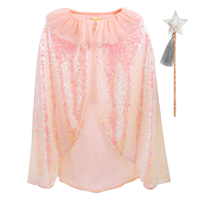 Iridescent Sequin Cape & Wand