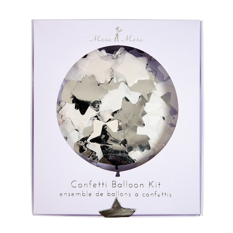 Silver star Confetti Balloon Kit