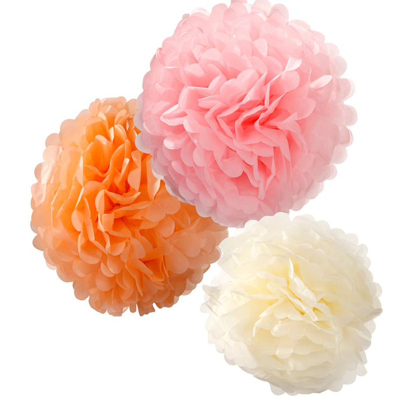 3 Pom Poms Pastel Mix