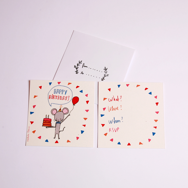 Mouse birthday party invitations