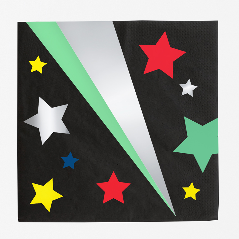 Disco stars paper napkins
