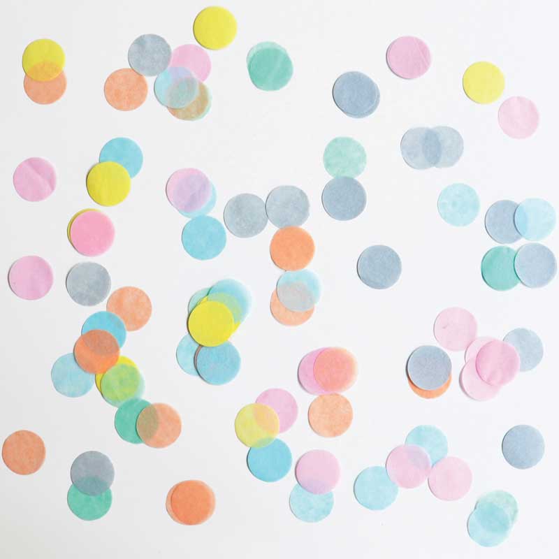 pastel tissue paper confetti